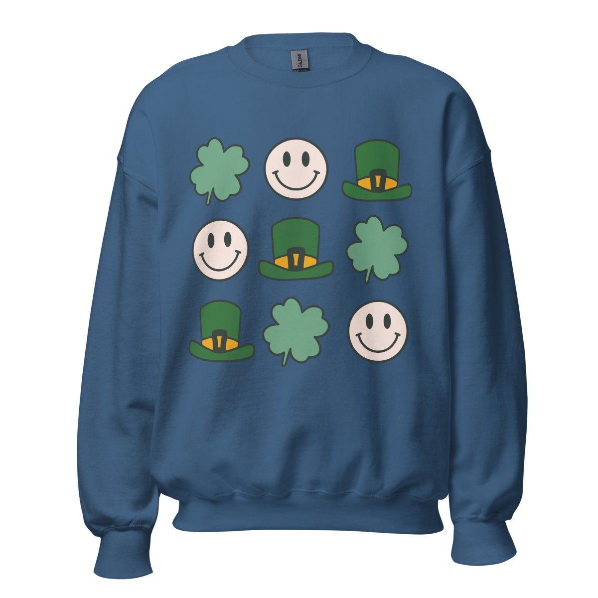 Monogrammed 'Leprechaun, Shamrock & 'Smileys' Sweatshirt - United Monograms