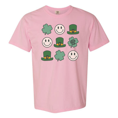 Monogrammed 'Leprechaun, Shamrock & Smileys' T-Shirt - United Monograms