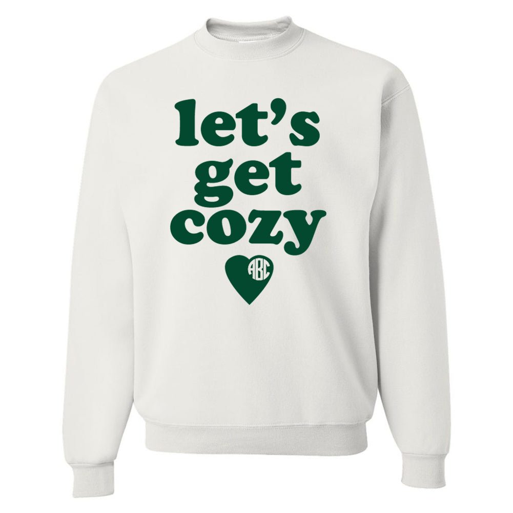 Monogrammed 'Let's Get Cozy' Crewneck Sweatshirt - United Monograms