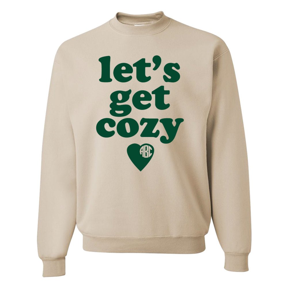 Monogrammed 'Let's Get Cozy' Crewneck Sweatshirt - United Monograms