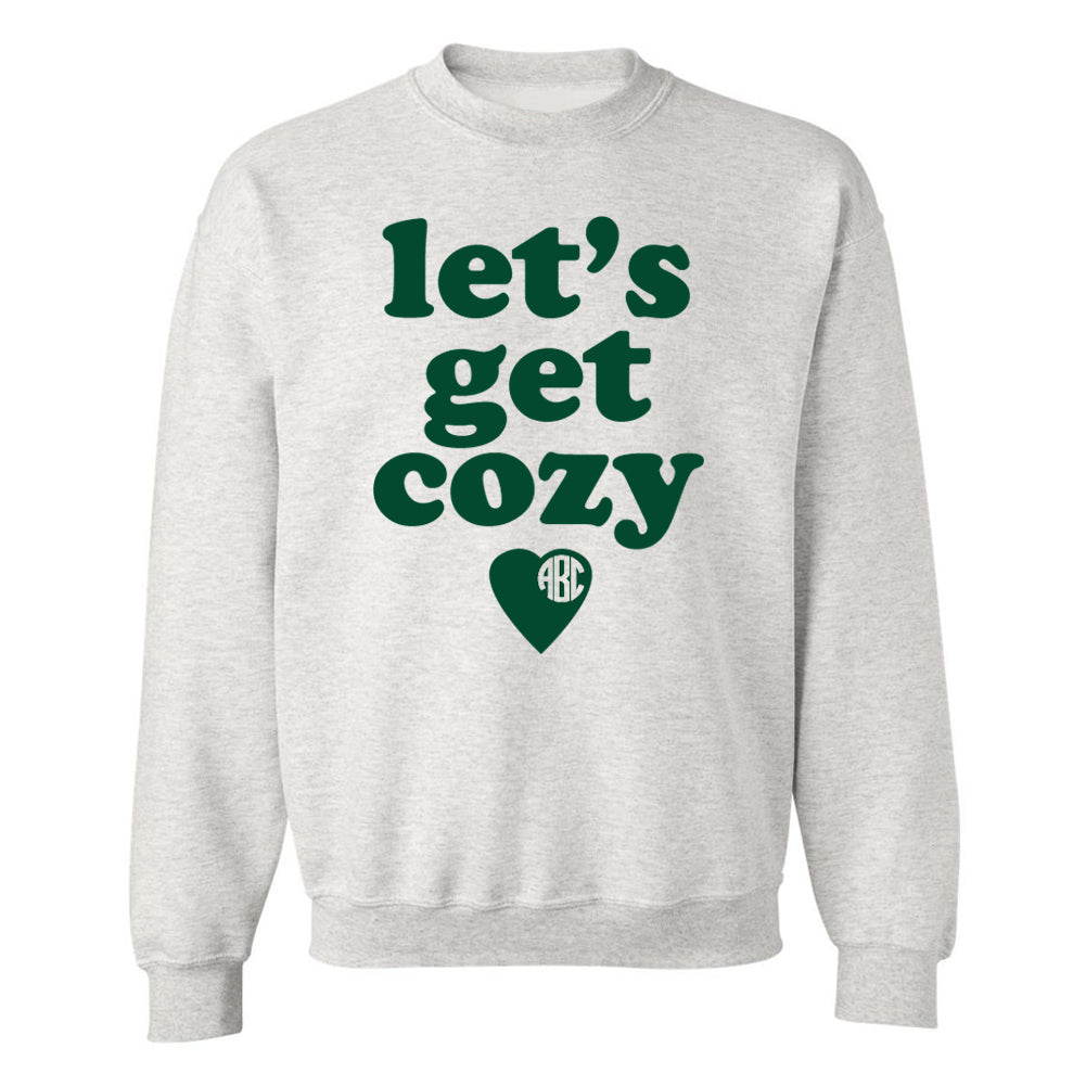 Monogrammed 'Let's Get Cozy' Crewneck Sweatshirt - United Monograms