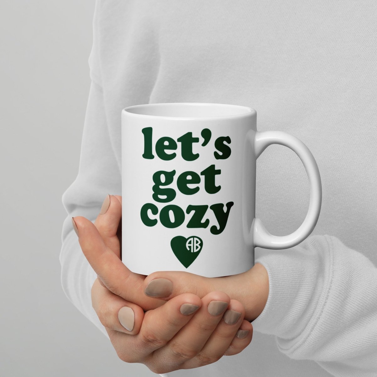 Monogrammed 'Let's Get Cozy' Mug - United Monograms