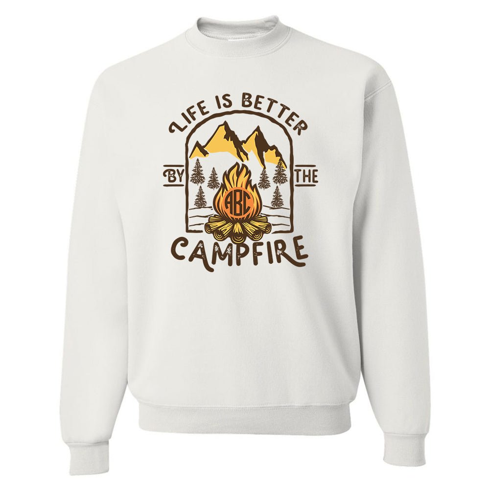 Monogrammed 'Life is Better by the Campfire' Crewneck Sweatshirt - United Monograms