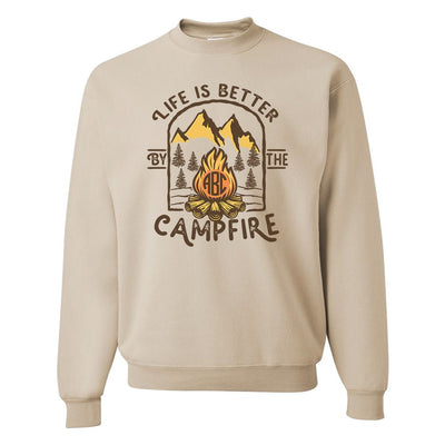 Monogrammed 'Life is Better by the Campfire' Crewneck Sweatshirt - United Monograms