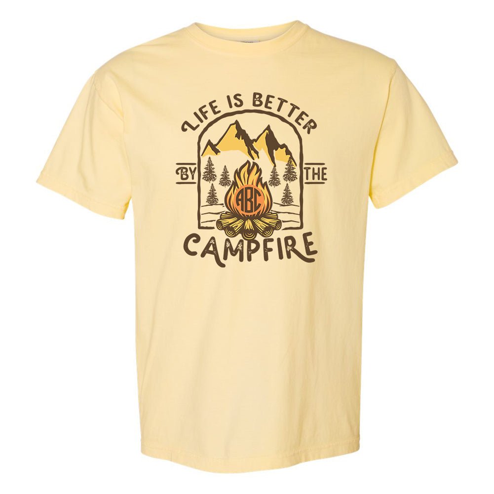 Monogrammed 'Life is Better by the Campfire' T-Shirt - United Monograms