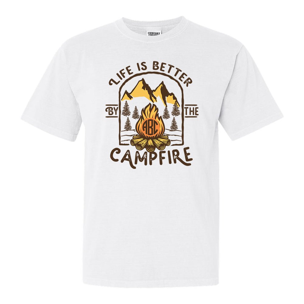 Monogrammed 'Life is Better by the Campfire' T-Shirt - United Monograms