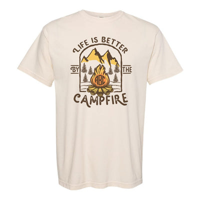 Monogrammed 'Life is Better by the Campfire' T-Shirt - United Monograms