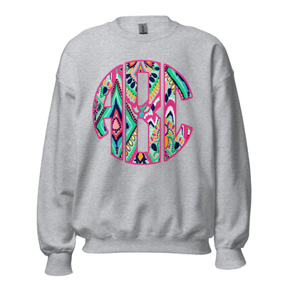 Monogrammed Lilly Big Print Crewneck Sweatshirt - United Monograms