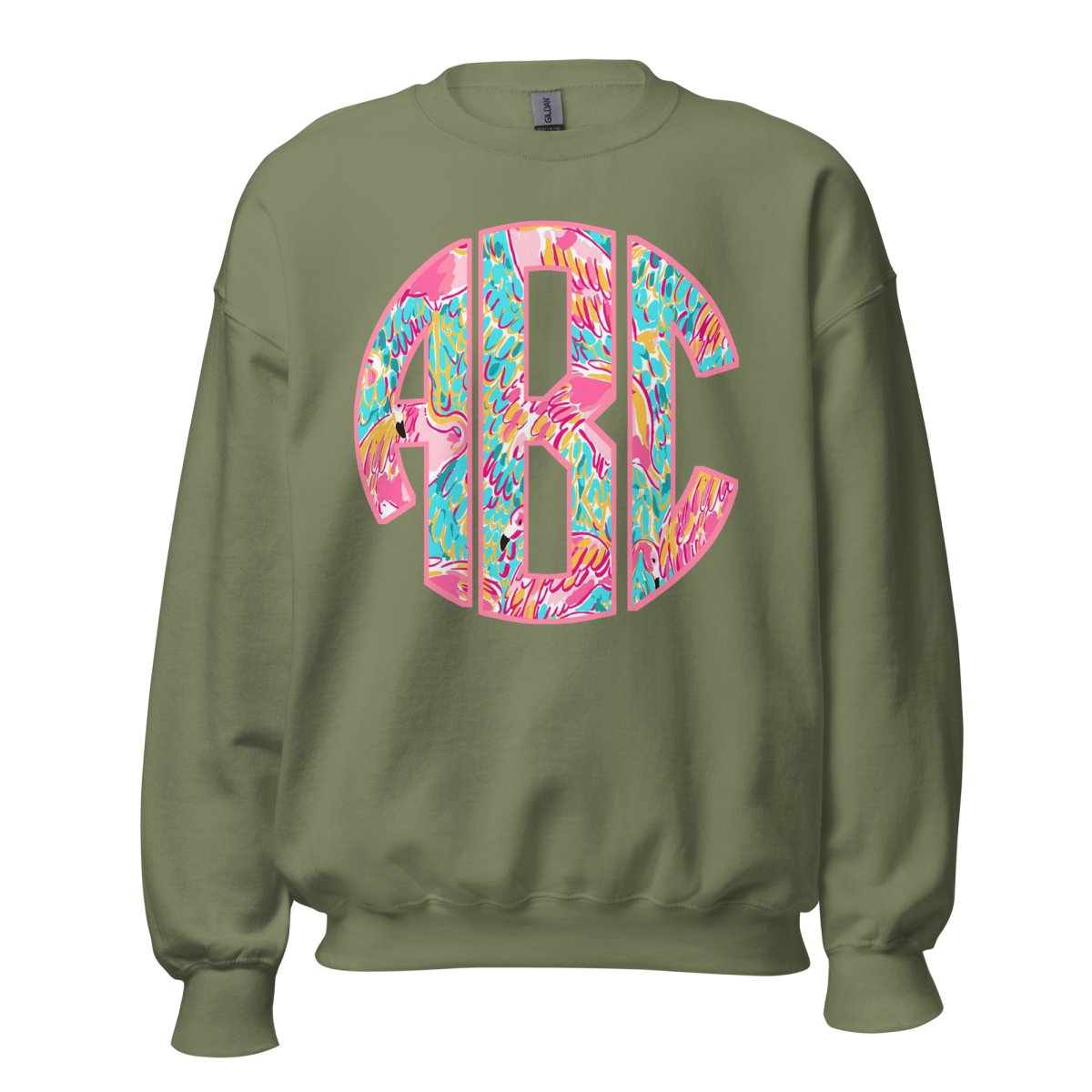 Monogrammed Lilly Big Print Crewneck Sweatshirt - United Monograms