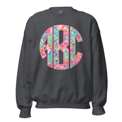 Monogrammed Lilly Big Print Crewneck Sweatshirt - United Monograms