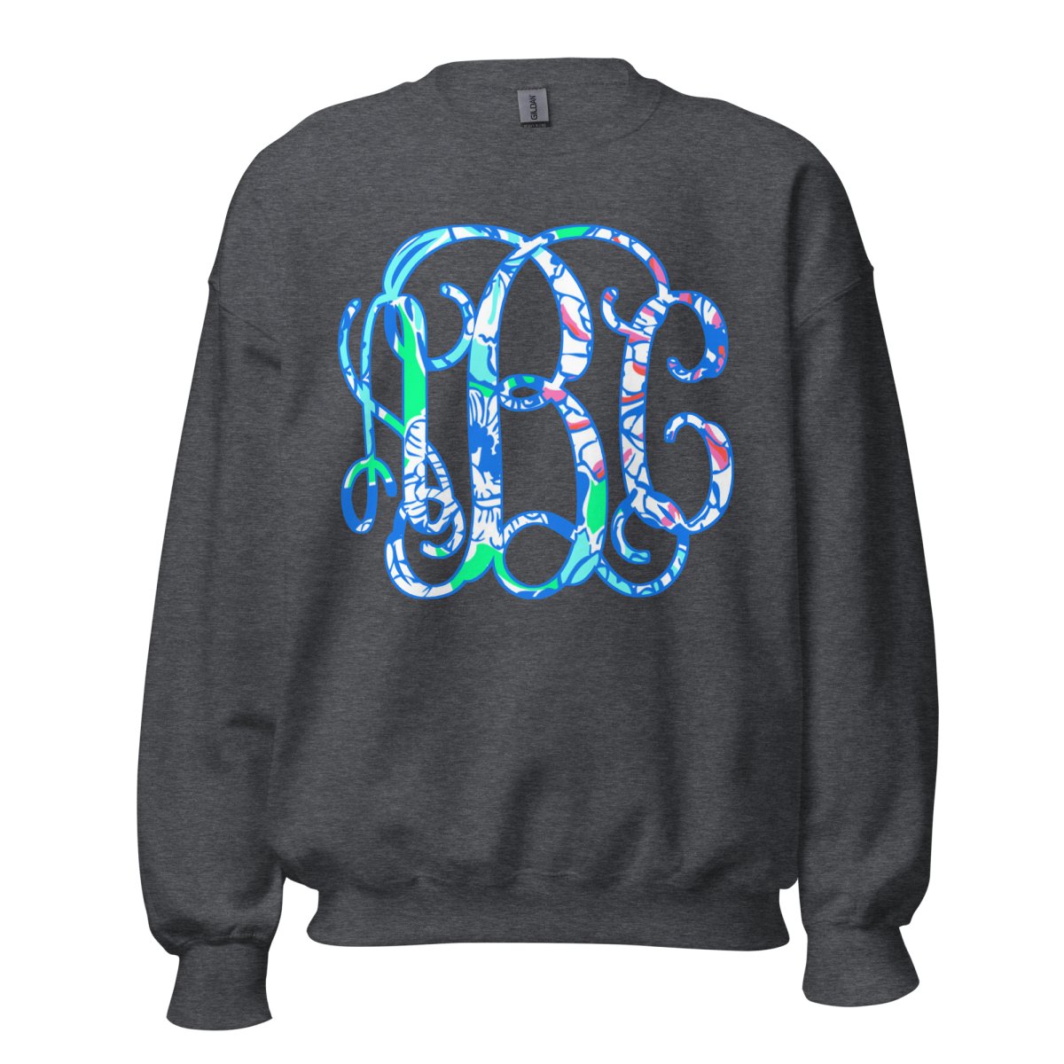 Monogrammed Lilly Big Print Crewneck Sweatshirt - United Monograms