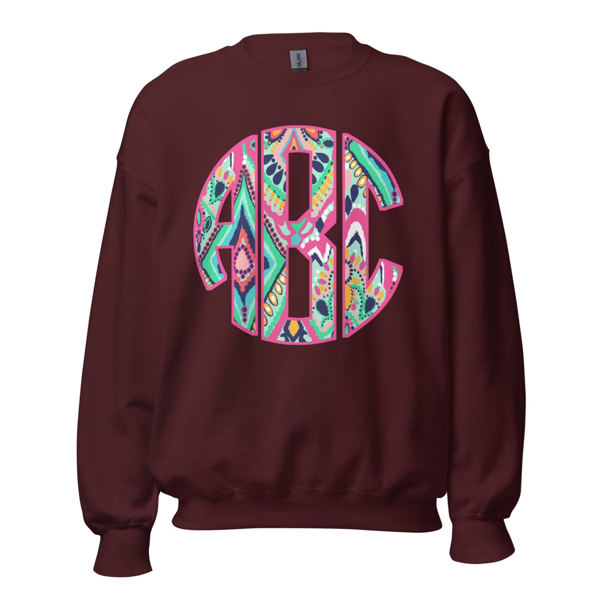 Monogrammed Lilly Big Print Crewneck Sweatshirt - United Monograms