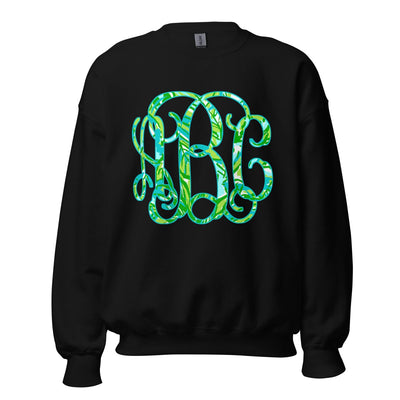 Monogrammed Lilly Big Print Crewneck Sweatshirt - United Monograms