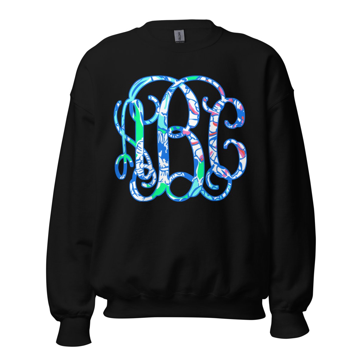 Monogrammed Lilly Big Print Crewneck Sweatshirt - United Monograms