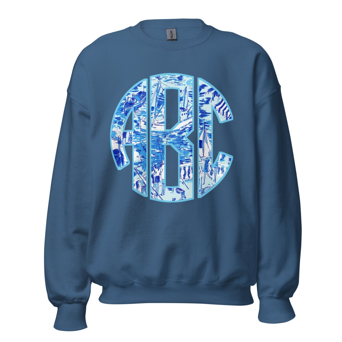 Monogrammed Lilly Big Print Crewneck Sweatshirt - United Monograms