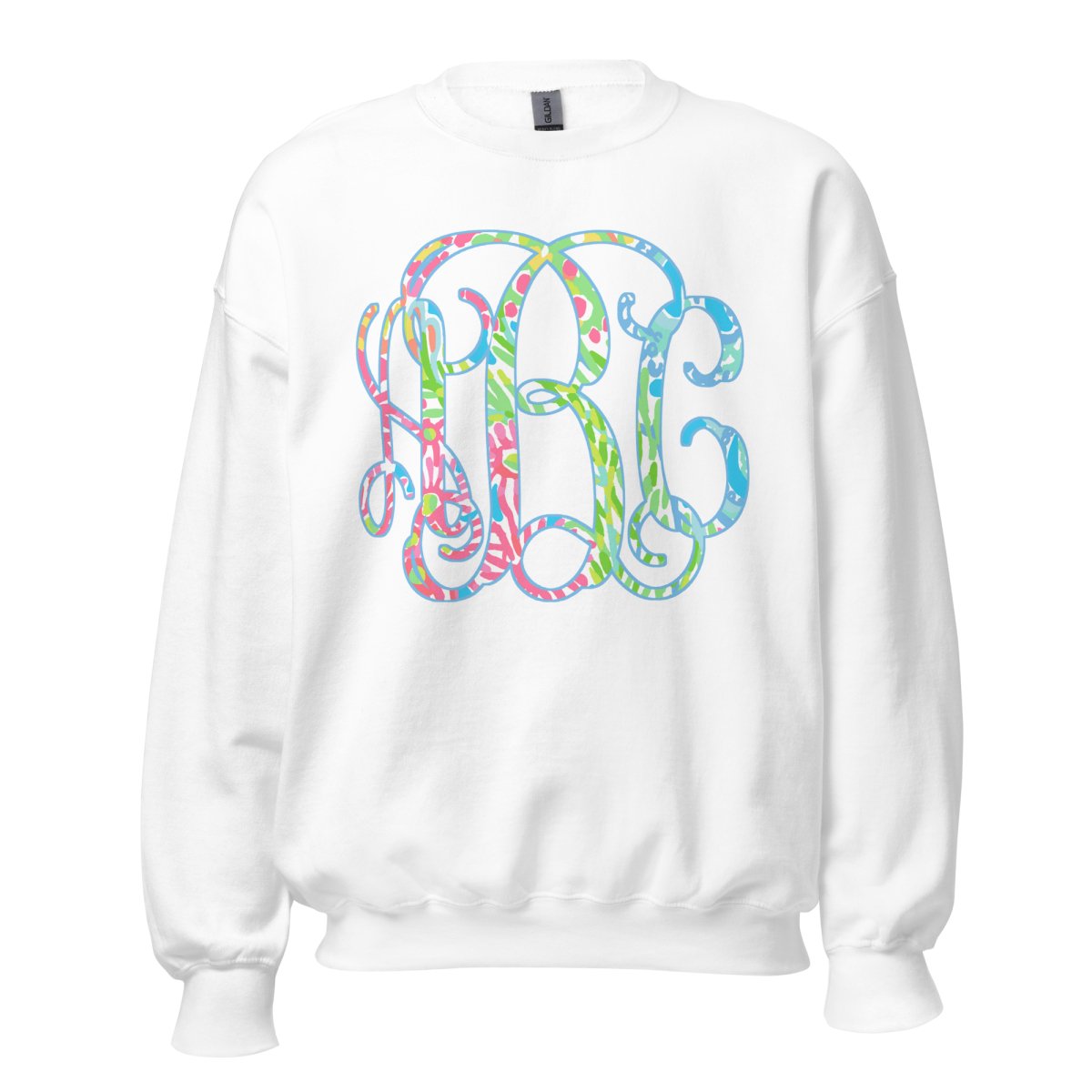 Monogrammed Lilly Big Print Crewneck Sweatshirt - United Monograms