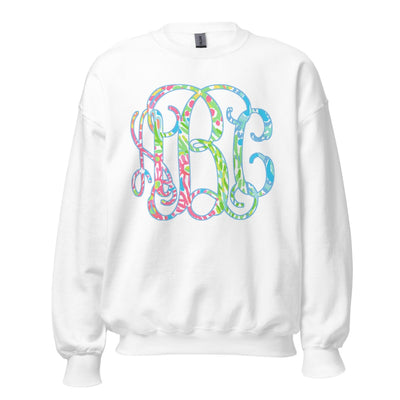 Monogrammed Lilly Big Print Crewneck Sweatshirt - United Monograms