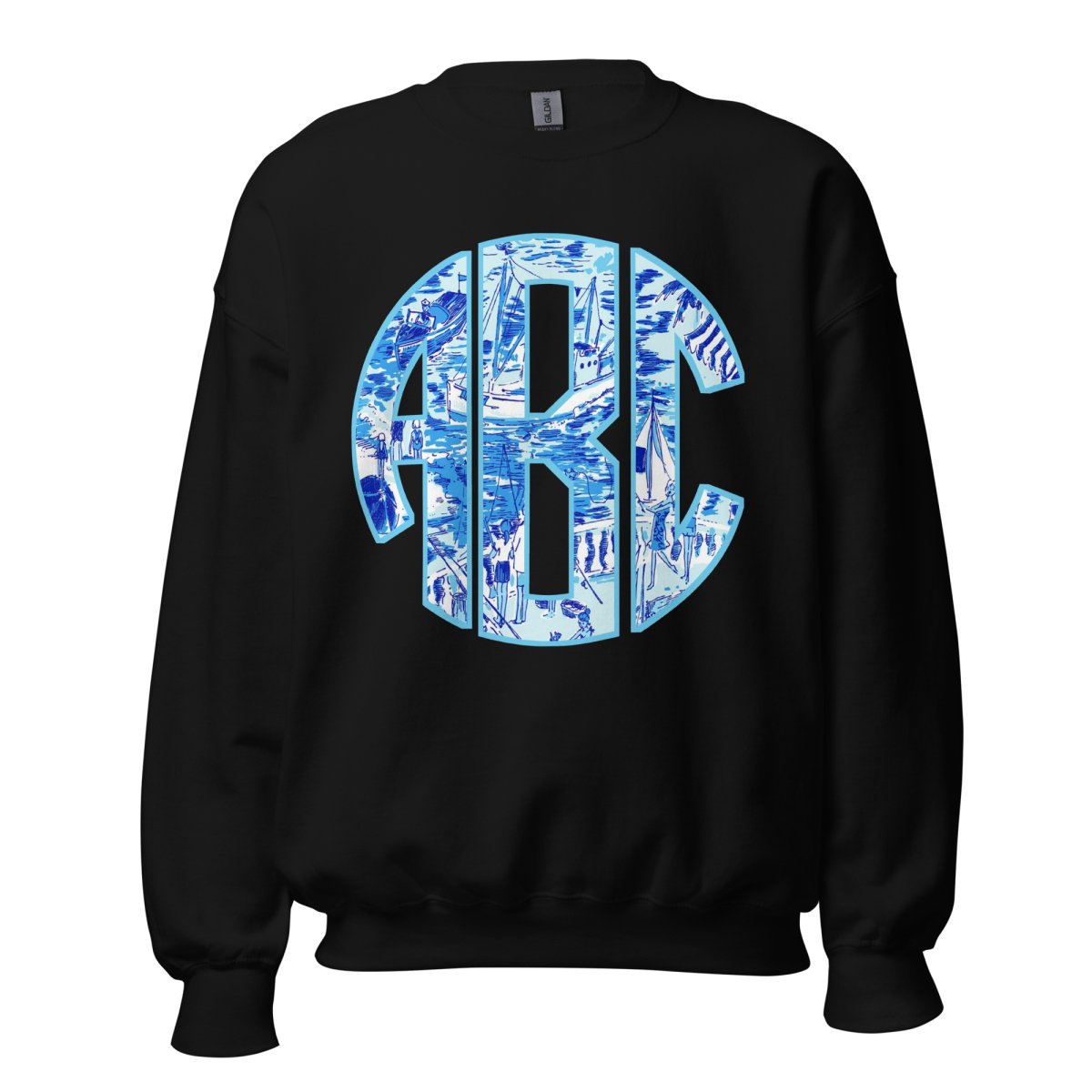 Monogrammed Lilly Big Print Crewneck Sweatshirt - United Monograms