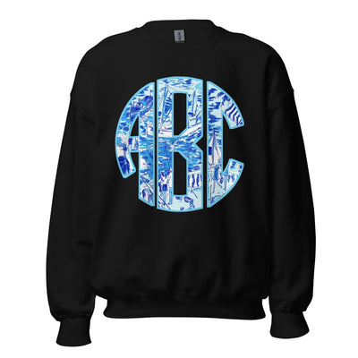 Monogrammed Lilly Big Print Crewneck Sweatshirt - United Monograms