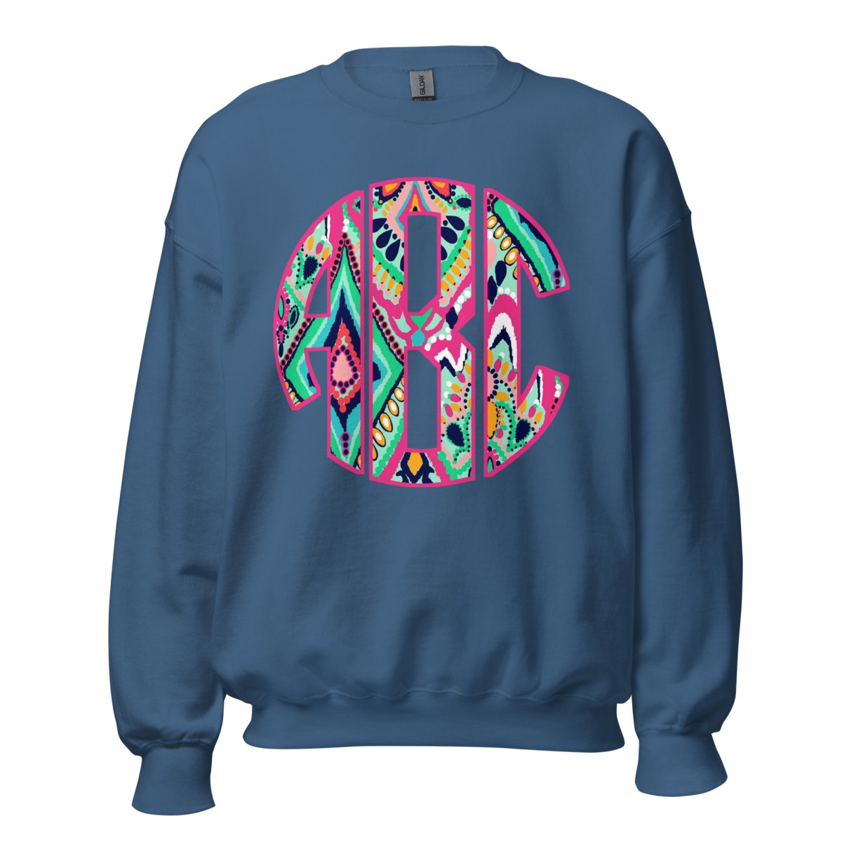 Monogrammed Lilly Big Print Crewneck Sweatshirt - United Monograms