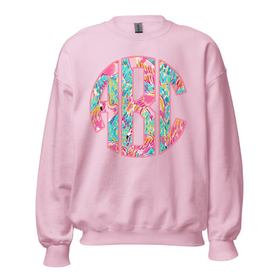 Monogrammed Lilly Big Print Crewneck Sweatshirt - United Monograms