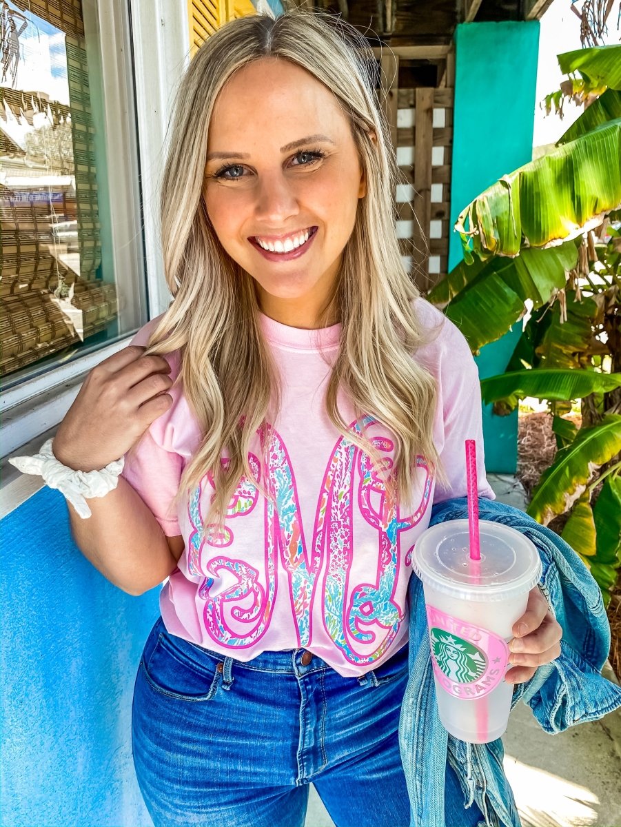 Monogrammed Lilly Big Print T-Shirt - United Monograms