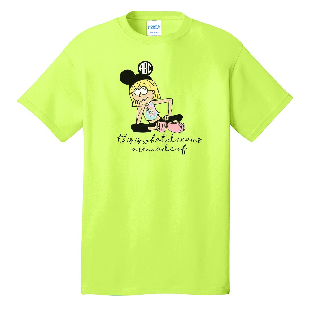 Monogrammed 'Lizzie McGuire Disney' Neon T-Shirt - United Monograms