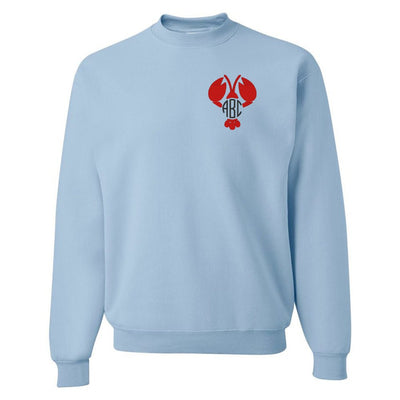Monogrammed Lobster Crewneck Sweatshirt - United Monograms