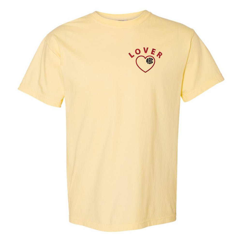 Monogrammed 'Lover' Comfort Colors T-Shirt - United Monograms