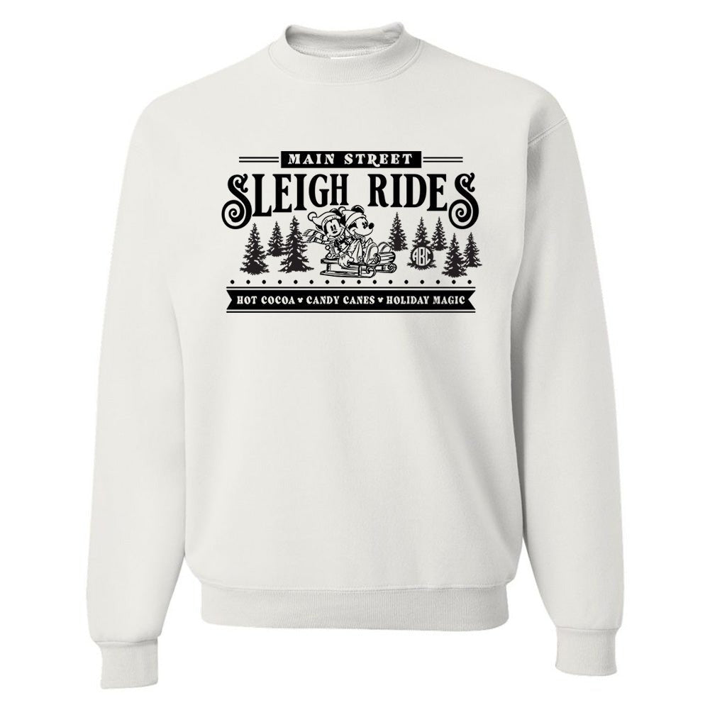 Monogrammed 'Main Street Mickey Sleigh Rides' Crewneck Sweatshirt - United Monograms