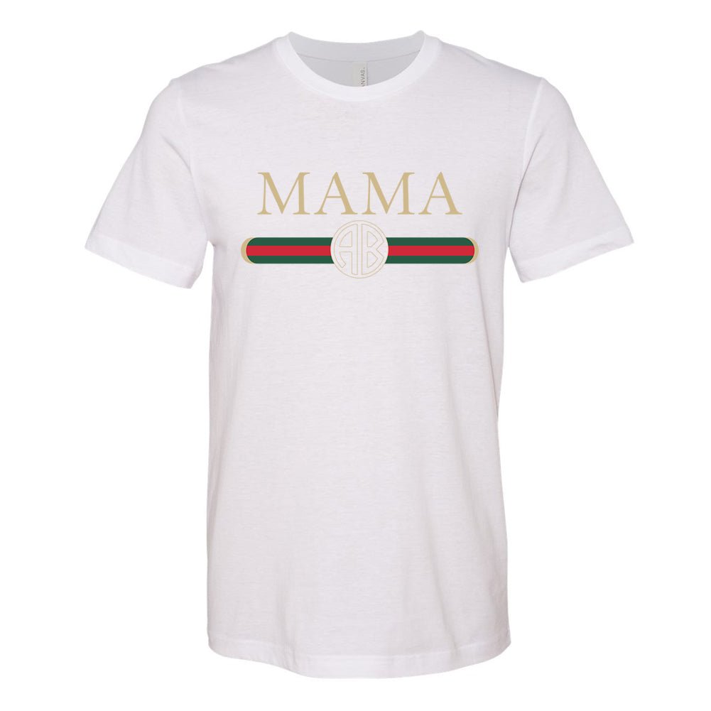 Monogrammed 'Mama Designer Dupe' Premium T-Shirt - United Monograms