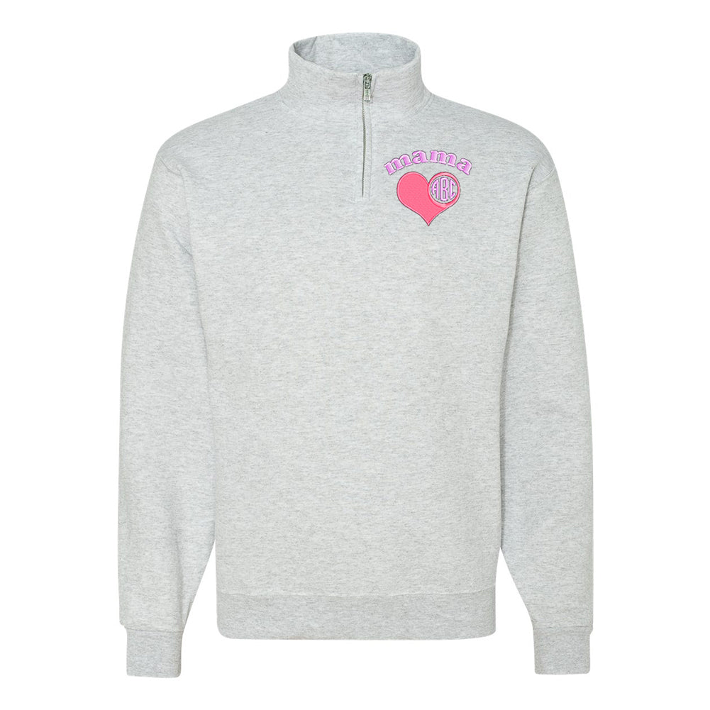 Monogrammed Mama Quarter Zip Sweatshirt - United Monograms