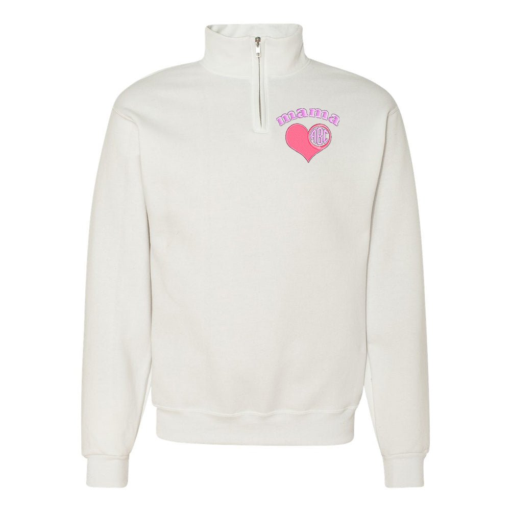 Monogrammed Mama Quarter Zip Sweatshirt - United Monograms