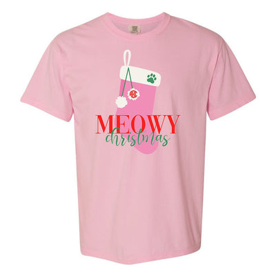 Monogrammed 'Meowy Christmas' T-Shirt - United Monograms