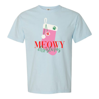 Monogrammed 'Meowy Christmas' T-Shirt - United Monograms