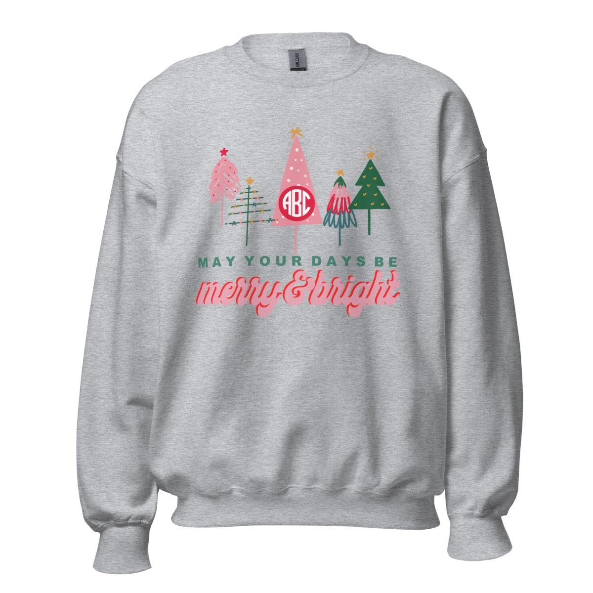 Monogrammed 'Merry & Bright' Crewneck Sweatshirt - United Monograms