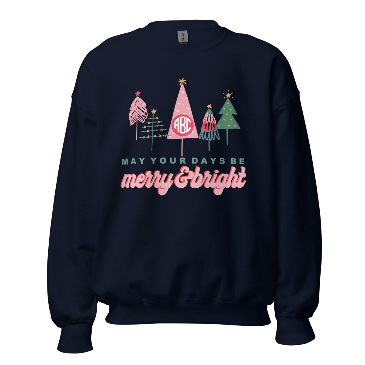 Monogrammed 'Merry & Bright' Crewneck Sweatshirt - United Monograms