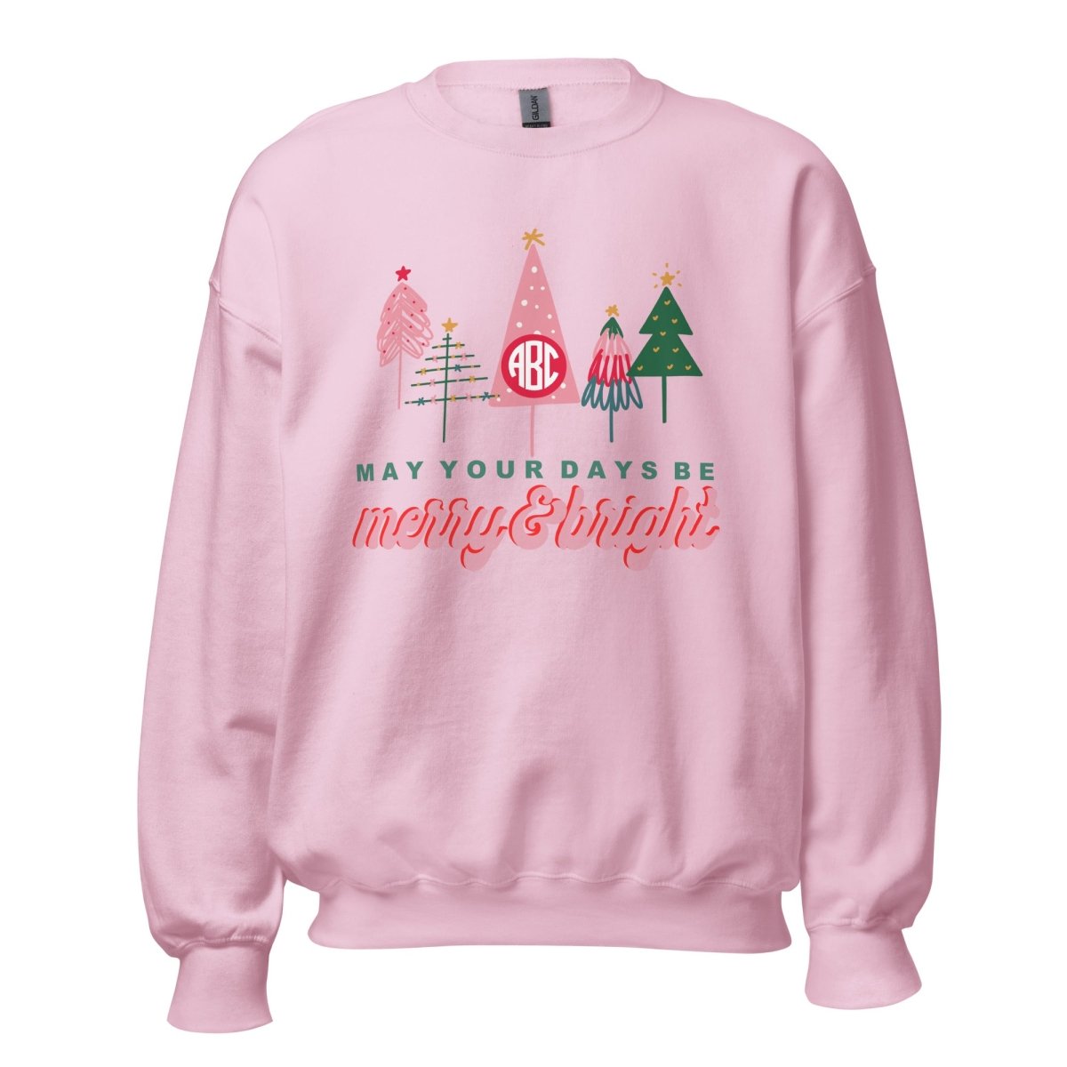 Monogrammed 'Merry & Bright' Crewneck Sweatshirt - United Monograms