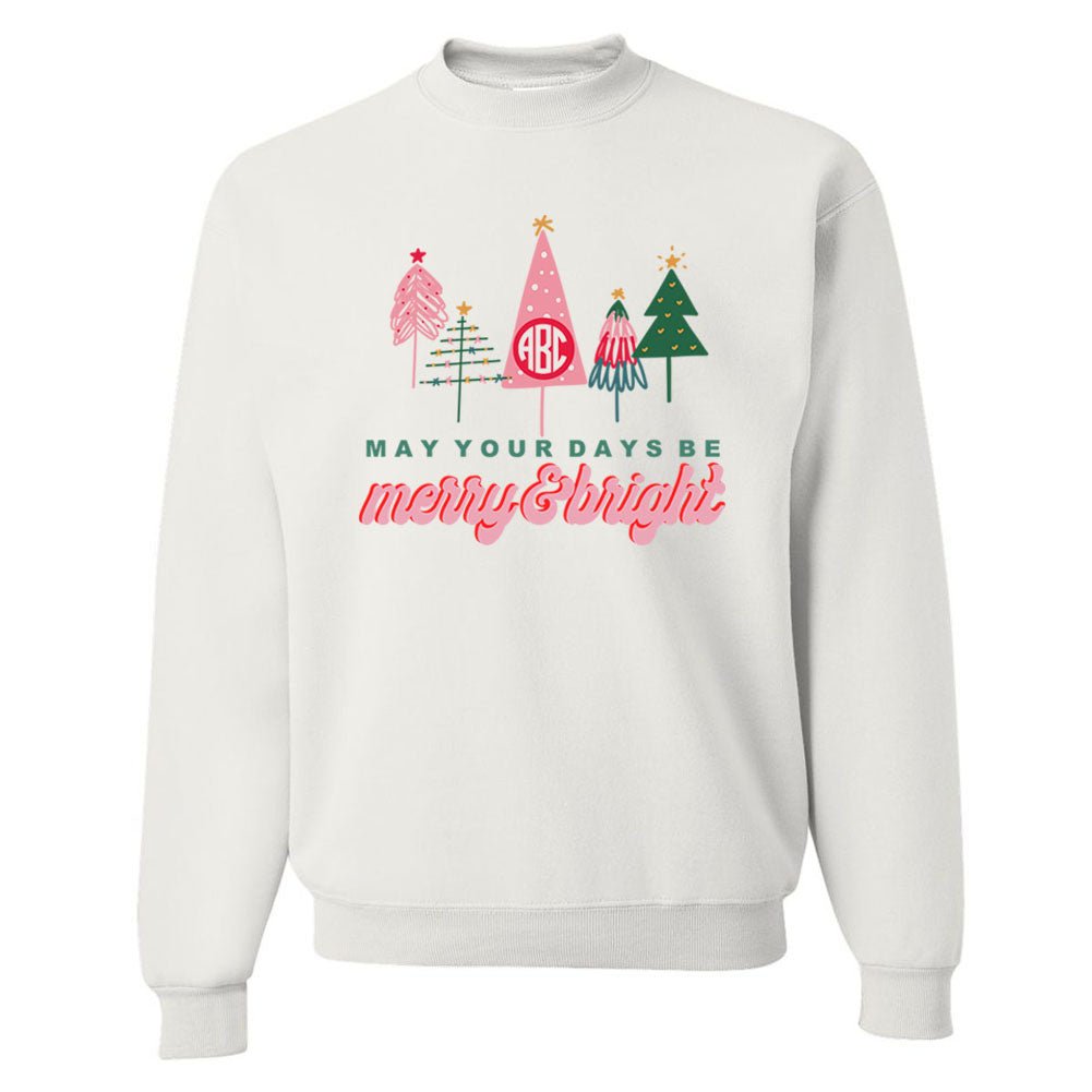 Monogrammed 'Merry & Bright' Crewneck Sweatshirt - United Monograms