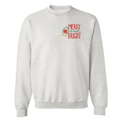 Monogrammed Merry & Bright Crewneck Sweatshirt - United Monograms