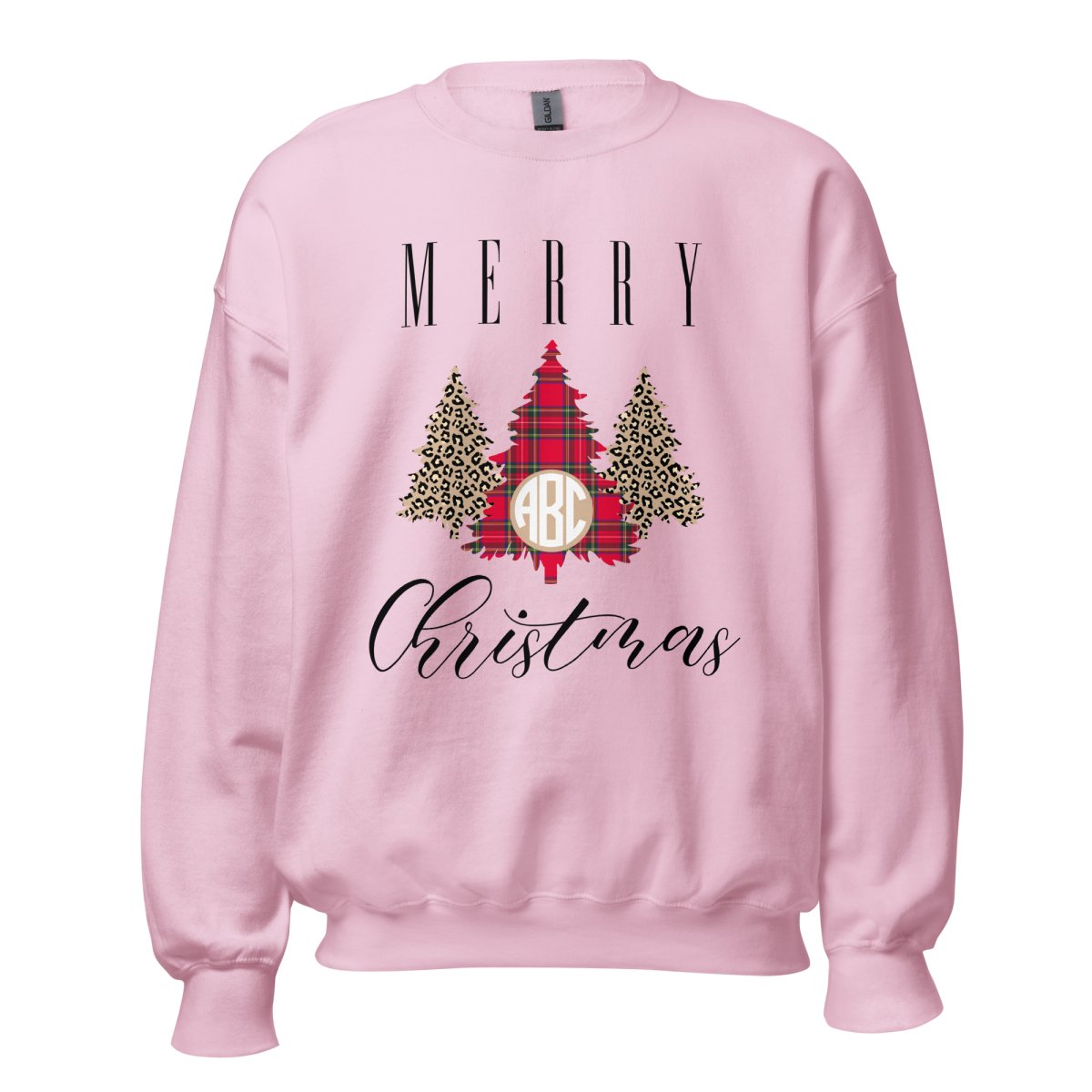 Monogrammed 'Merry Christmas' Pattern Crewneck Sweatshirt - United Monograms