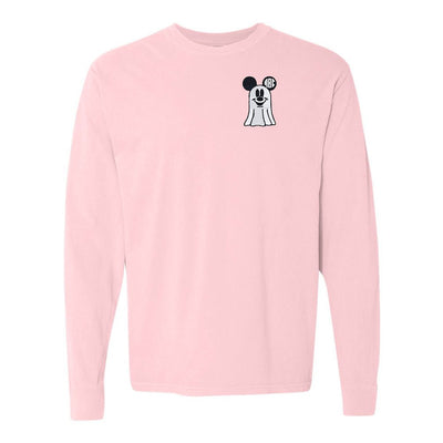 Monogrammed Mickey Ghost Comfort Colors Long Sleeve T-Shirt - United Monograms