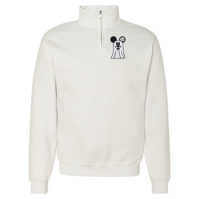 Monogrammed Mickey Ghost Quarter Zip Sweatshirt - United Monograms