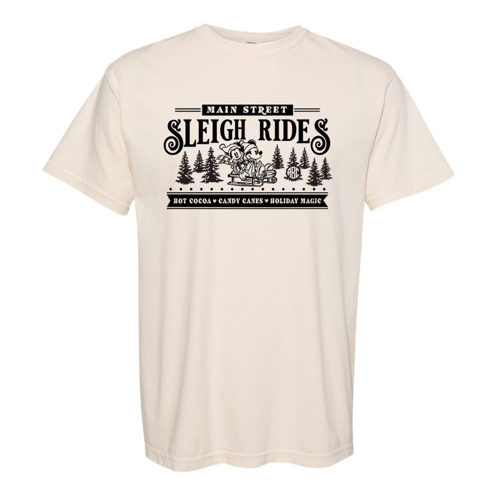 Monogrammed 'Mickey Main Street Sleigh Rides' T-Shirt - United Monograms