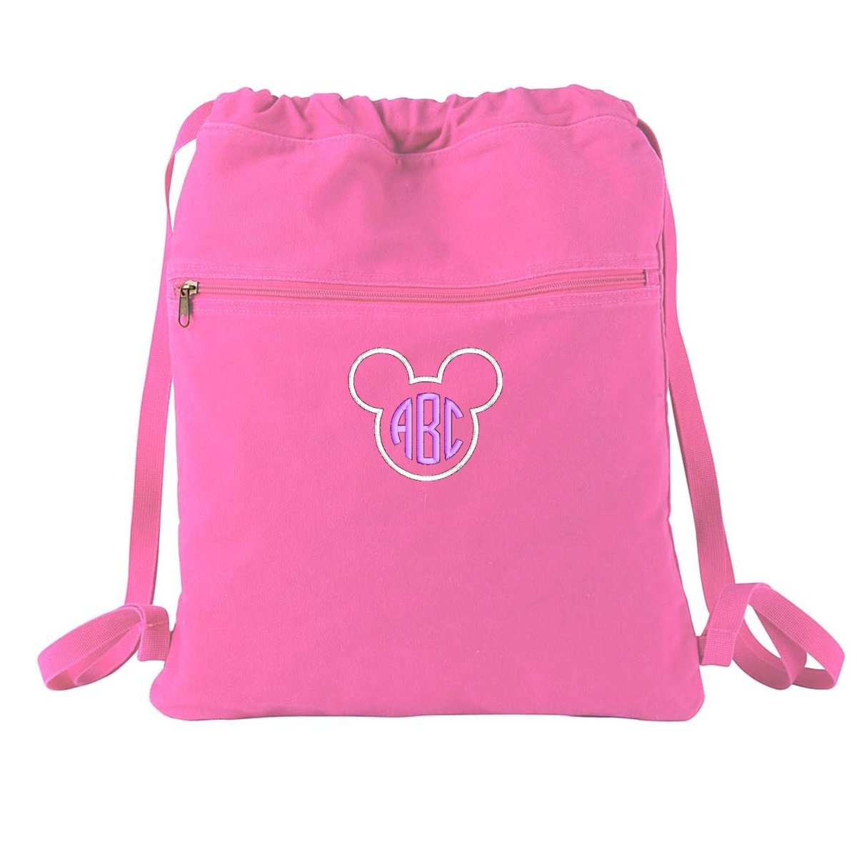 Monogrammed Mickey Mouse Cinched Backpack - United Monograms