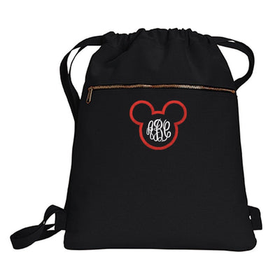 Monogrammed Mickey Mouse Cinched Backpack - United Monograms