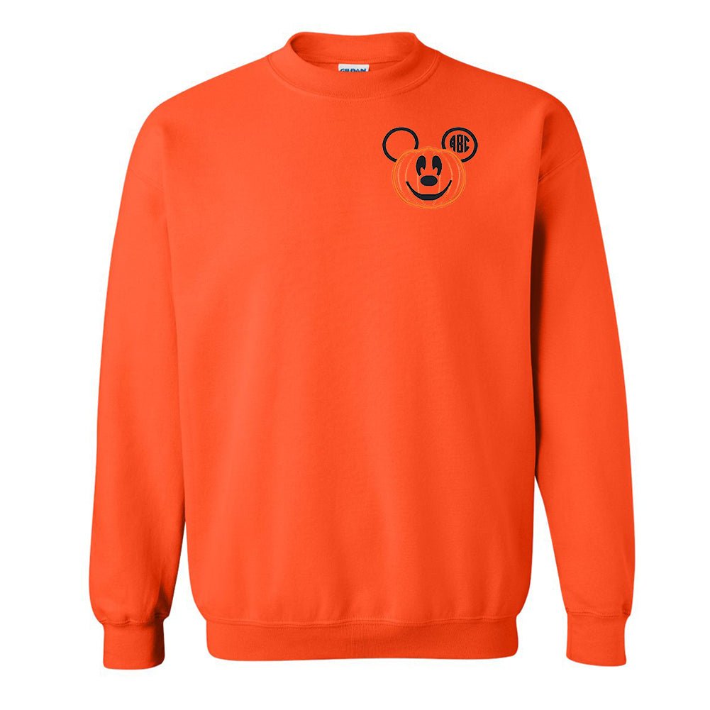 Monogrammed Mickey Pumpkin Crewneck Sweatshirt - United Monograms