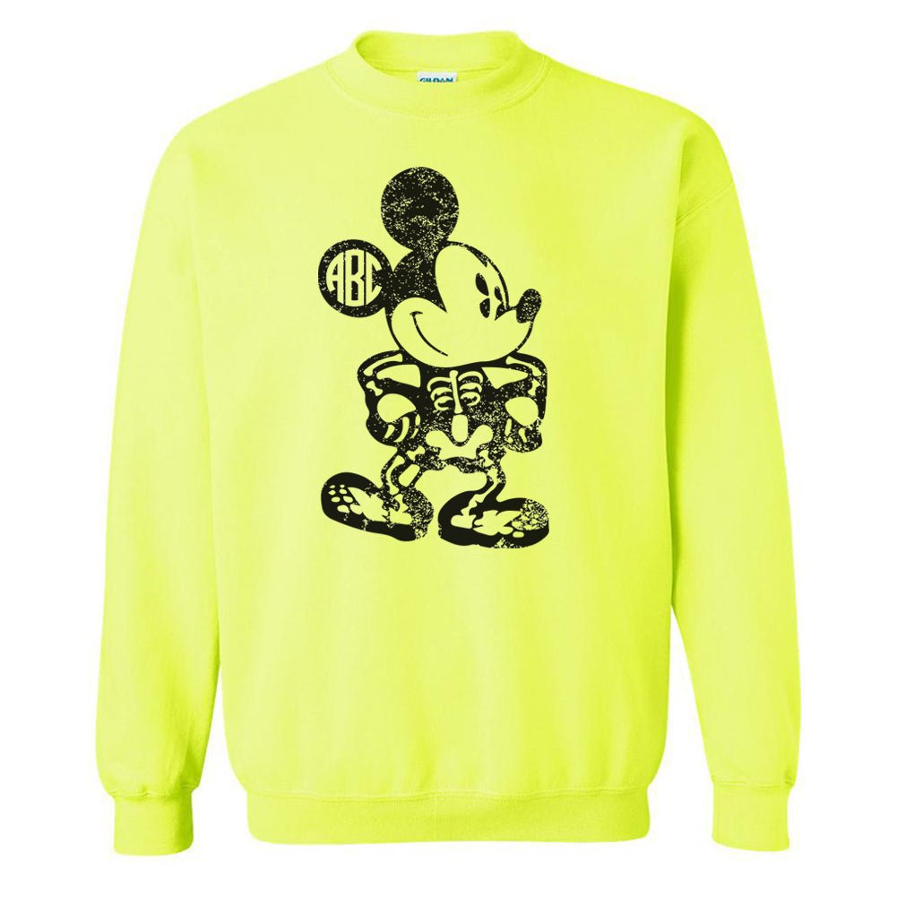 Monogrammed 'Mickey Skeleton' Crewneck Sweatshirt - United Monograms