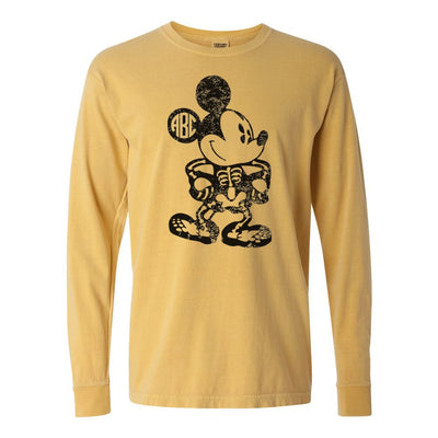 Monogrammed 'Mickey Skeleton' Long Sleeve T-Shirt - United Monograms