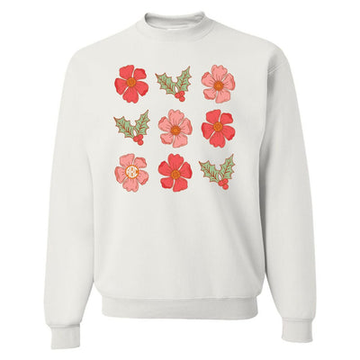 Monogrammed 'Mistletoe & Flowers' Crewneck Sweatshirt - United Monograms
